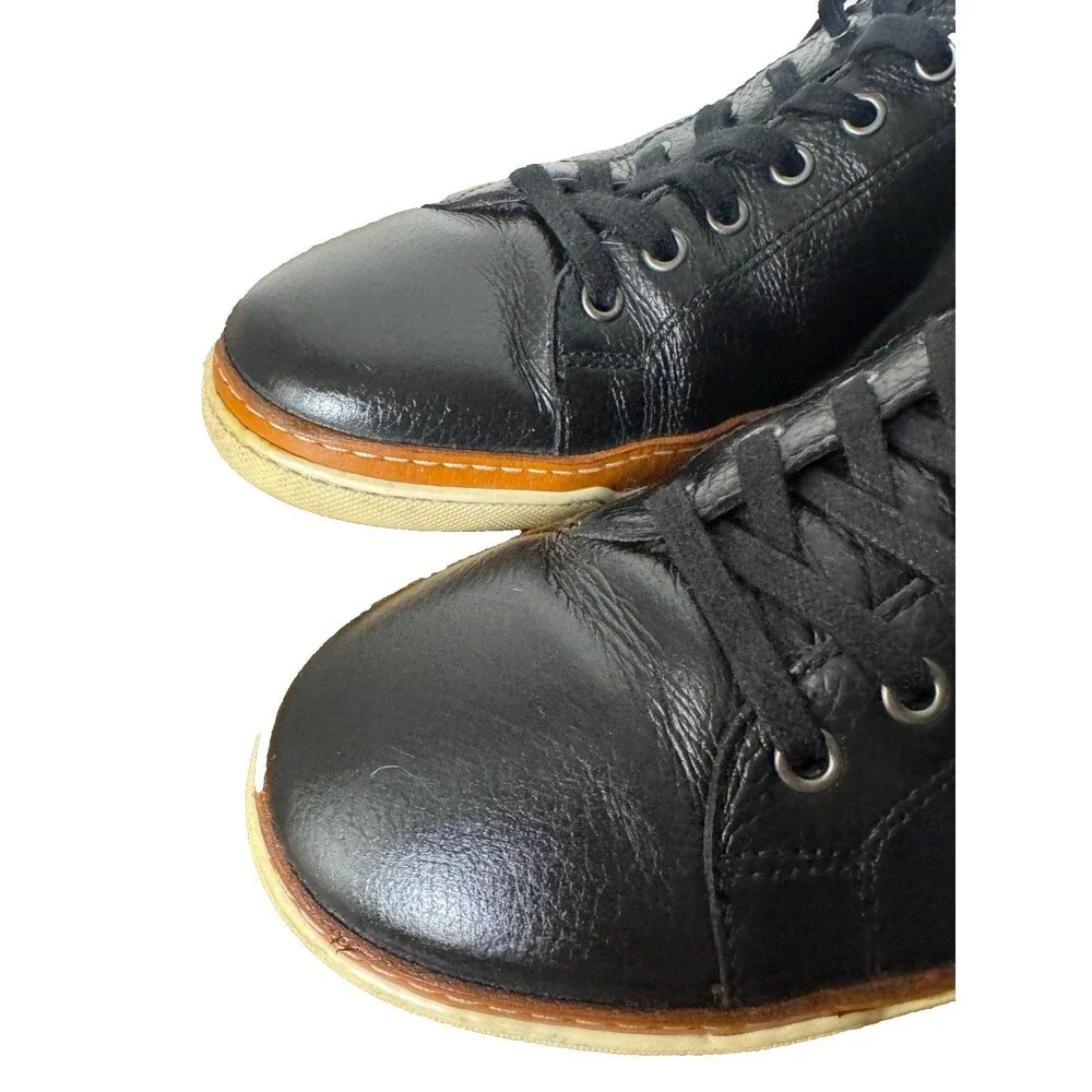 Allen Edmonds Black Leather Sneakers Men’s 10 D Made in Portugal Casual Shoes